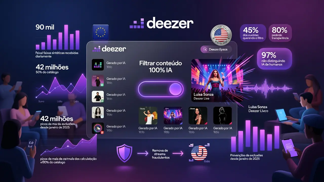 Deezer Lança Filtro Para Bloquear Músicas Criadas Só Por IA